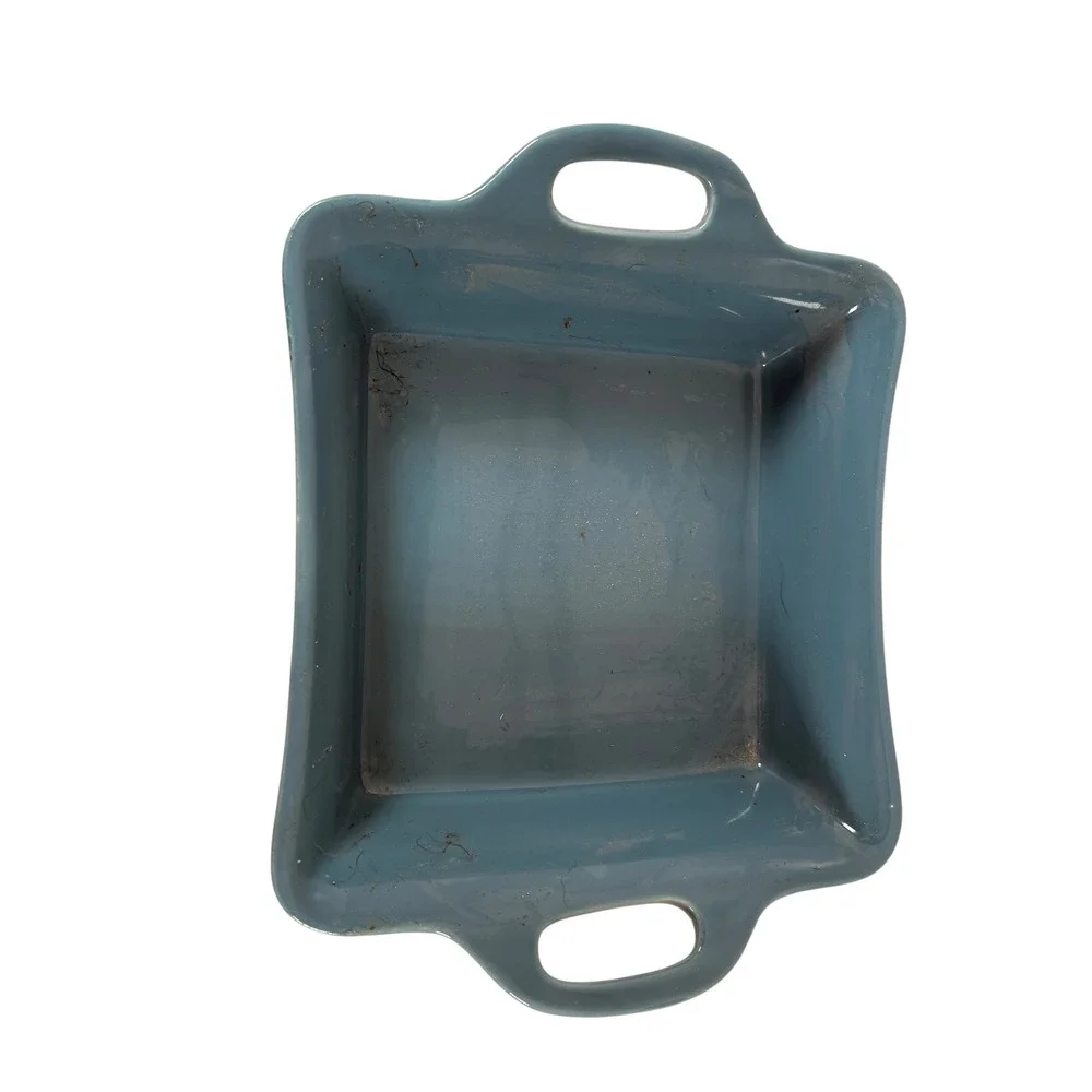 Unbranded Square Baking Dish Unisex 10.5in Blue Good Stoneware Casserole Pan